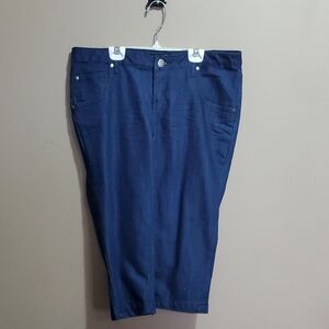Request Dark Blue Denium Crop Pant Size12